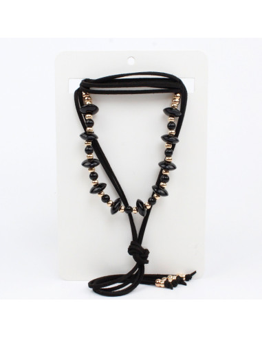 Collar de Gamuza Choco and Black