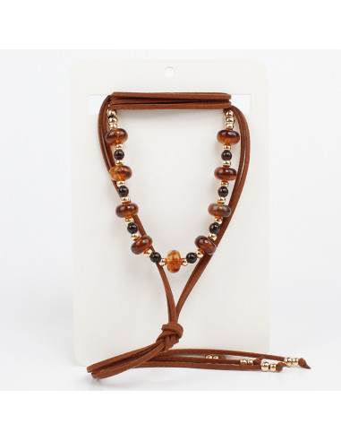 Collar de Gamuza Choco and Black