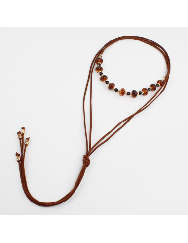 Collar de Gamuza Choco and Black