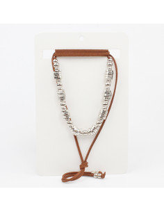 Collar de Gamuza Silver Rings