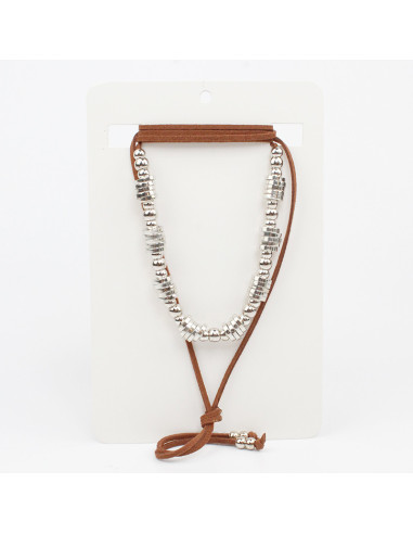 Collar de Gamuza Silver Rings