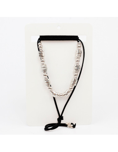 Collar de Gamuza Silver Rings