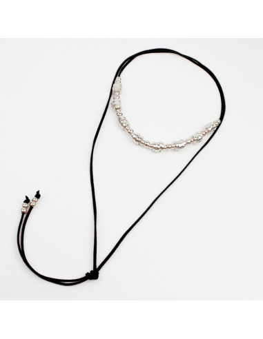Collar de Gamuza Silver Rings