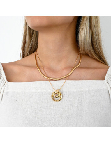 Collar de Cadenas New Gold Texture