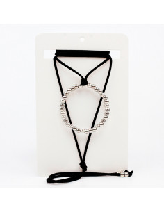 Collar de Gamuza New Silver Ring