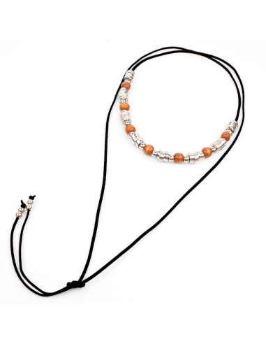 Collar de Gamuza Silver Wood