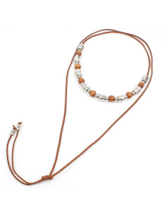 Collar de Gamuza Silver Wood