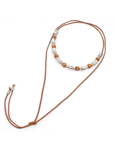 Collar de Gamuza Silver Wood