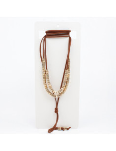 Collar Corbatero de Gamuzas Golden Hexa