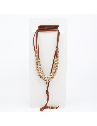 Collar Corbatero de Gamuzas Golden Hexa