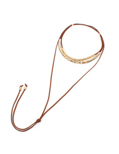 Collar Corbatero de Gamuzas Golden Hexa