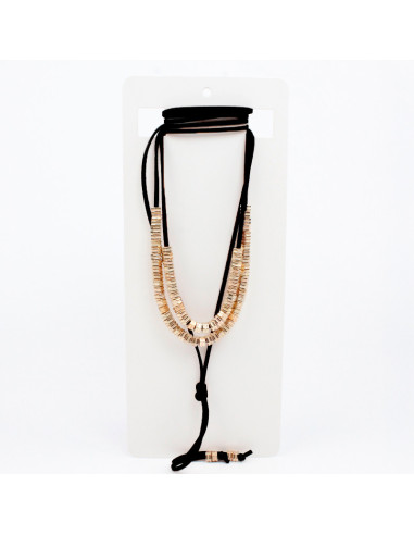 Collar Corbatero de Gamuzas Golden Hexa
