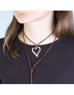 Collar de Gamuza Crossed Heart