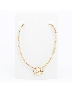 Collar Flexible Gold Rare Flower