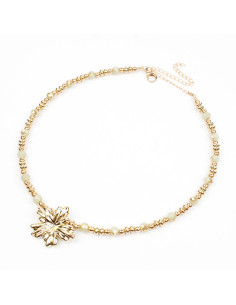 Collar Flexible Gold Rare Flower
