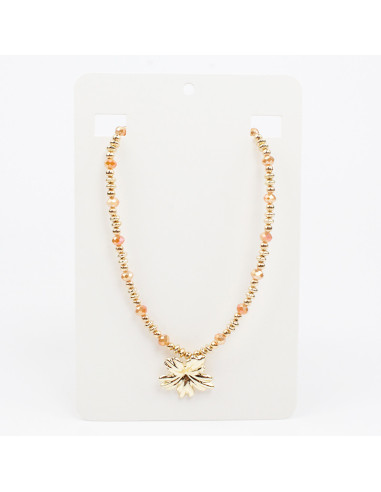 Collar Flexible Gold Rare Flower