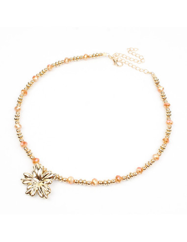 Collar Flexible Gold Rare Flower