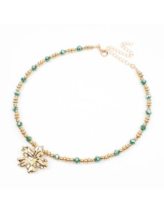 Collar Flexible Gold Rare Flower