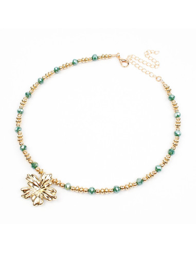 Collar Flexible Gold Rare Flower