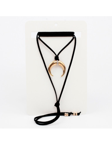 Collar de Gamuza Golden Boho Shine