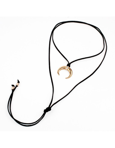 Collar de Gamuza Golden Boho Shine