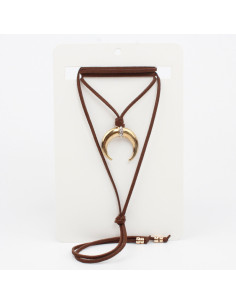 Collar de Gamuza Golden Boho Shine