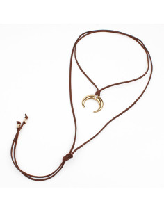 Collar de Gamuza Golden Boho Shine