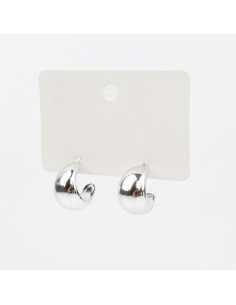 Aros Chunky Curve Platinum | Venta mayorista – Infinita