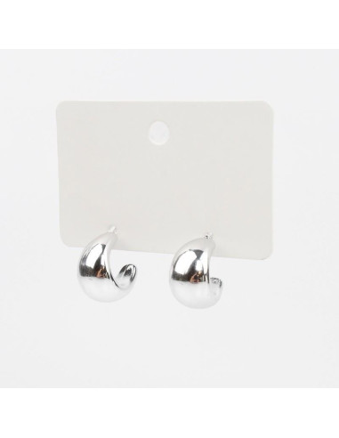 Aros Chunky Curve Platinum | Venta mayorista – Infinita