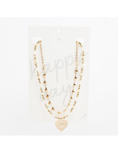 Collar Golden Hearts | Venta mayorista – Infinita