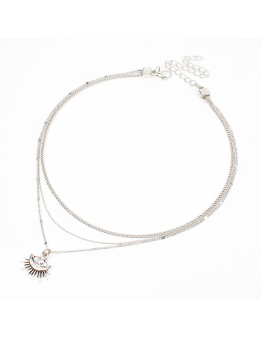 Collar de Cadenas Silver Eye