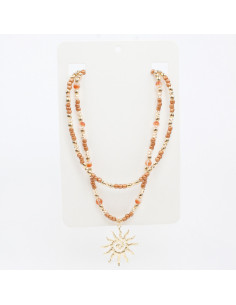 Collar Flexible Textured Gold Heart