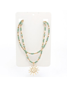 Collar Flexible Textured Gold Heart