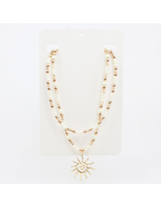 Collar Flexible Textured Gold Heart