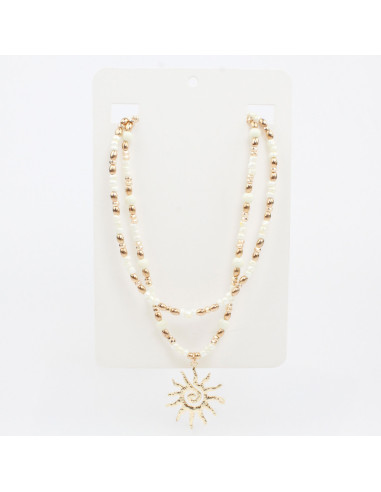 Collar Flexible Textured Gold Heart