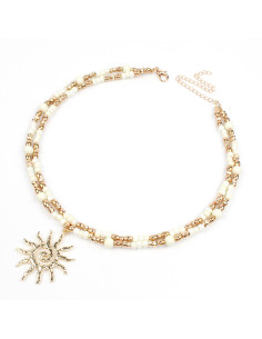 Collar Flexible Textured Gold Heart