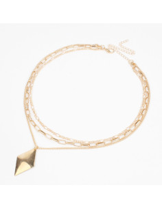Collar de Cadenas Golden Diamond