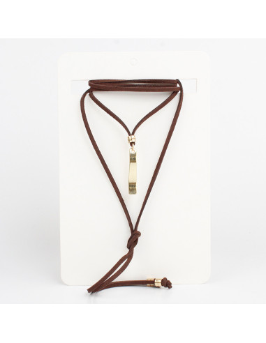 Collar de Gamuza Gold Wave