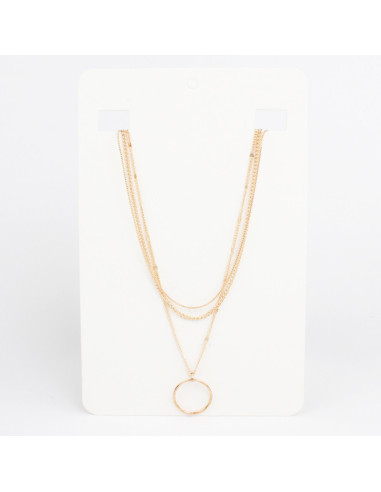 Collar de Cadenas Circle Gold