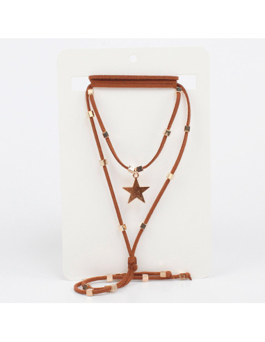 Collar de Gamuza Star Cubes