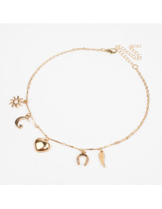 Collar Multicharms Cute Golden