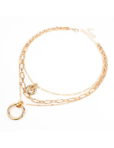 Collar de Cadenas Golden Rings