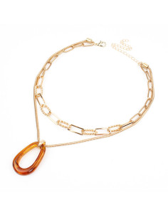 Collar de Cadenas Caramel Oval