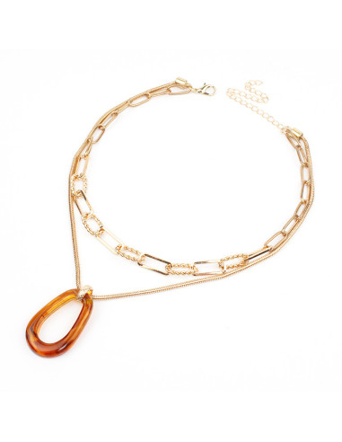 Collar de Cadenas Caramel Oval