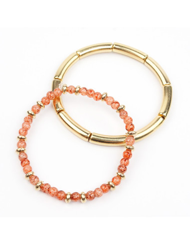 Set de Pulseras Gold Tiny Beads