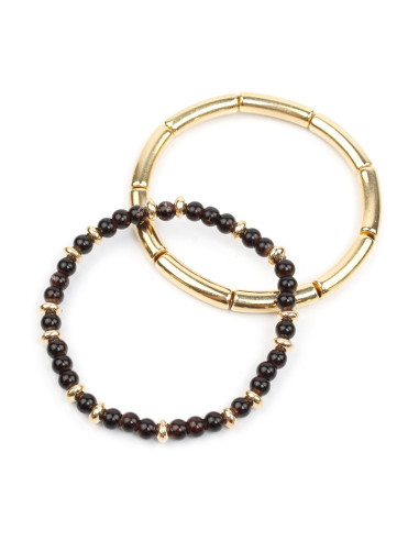 Set de Pulseras Gold Tiny Beads