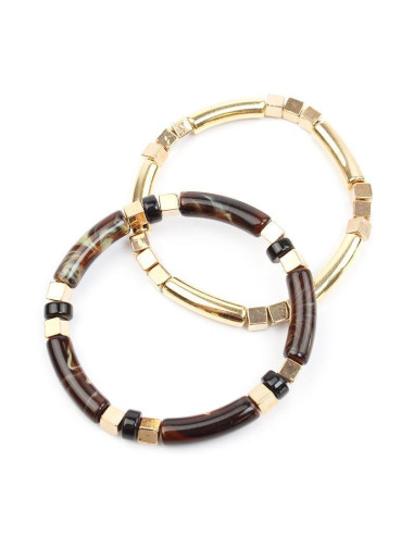 Set de Pulseras Marbled Gold