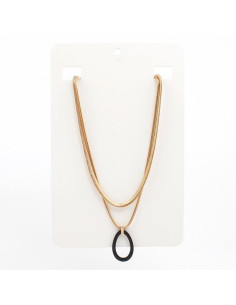 Collar de Cadenas Black Oval