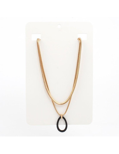 Collar de Cadenas Black Oval