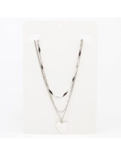 Collar de Cadenas Textured Heart